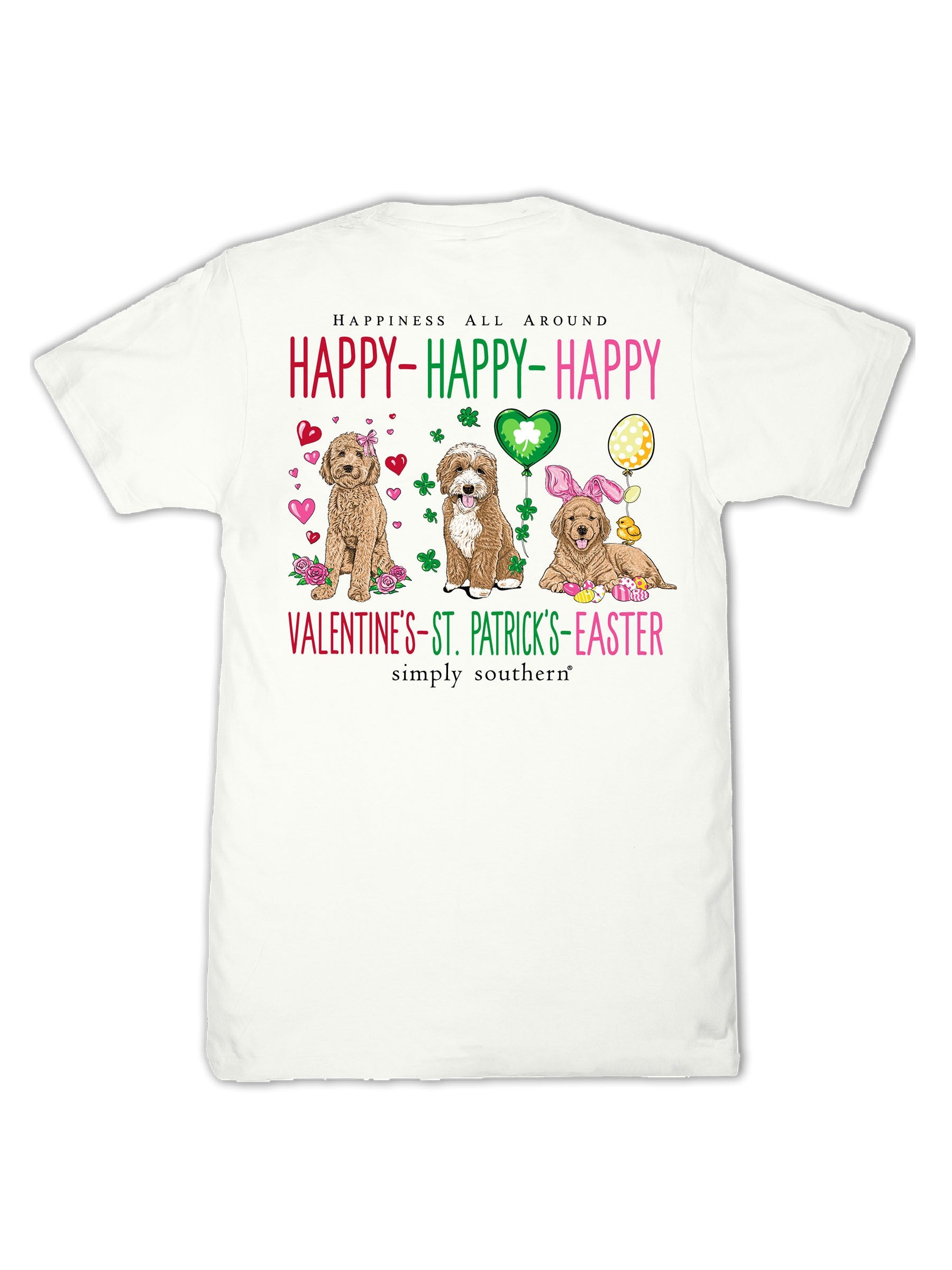 Simply Southern Xoxo Irish Easter Happy Dogs T-Shirt - SimplyCuteTees