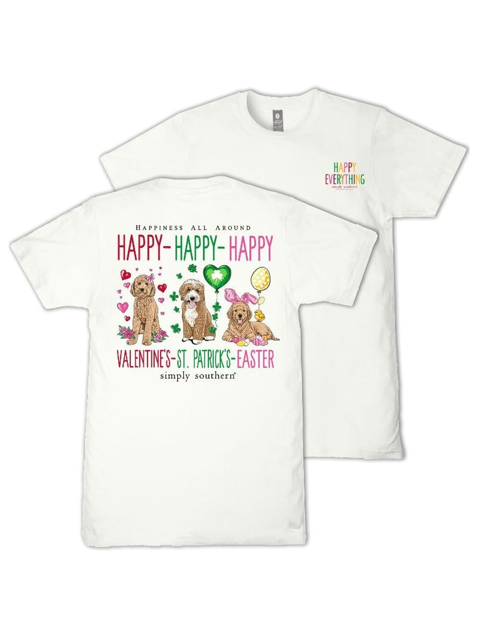 Simply Southern Xoxo Irish Easter Happy Dogs T-Shirt - SimplyCuteTees