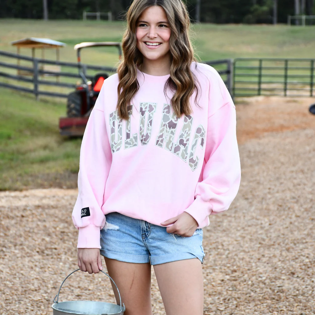Girlie Girl Lulu Mac Camo Cozy Sweatshirt