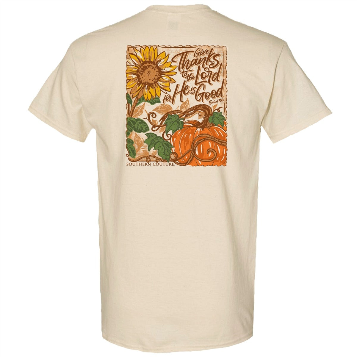 Southern Couture Classic Give Thanks To The Lord Fall T-Shirt - SimplyCuteTees