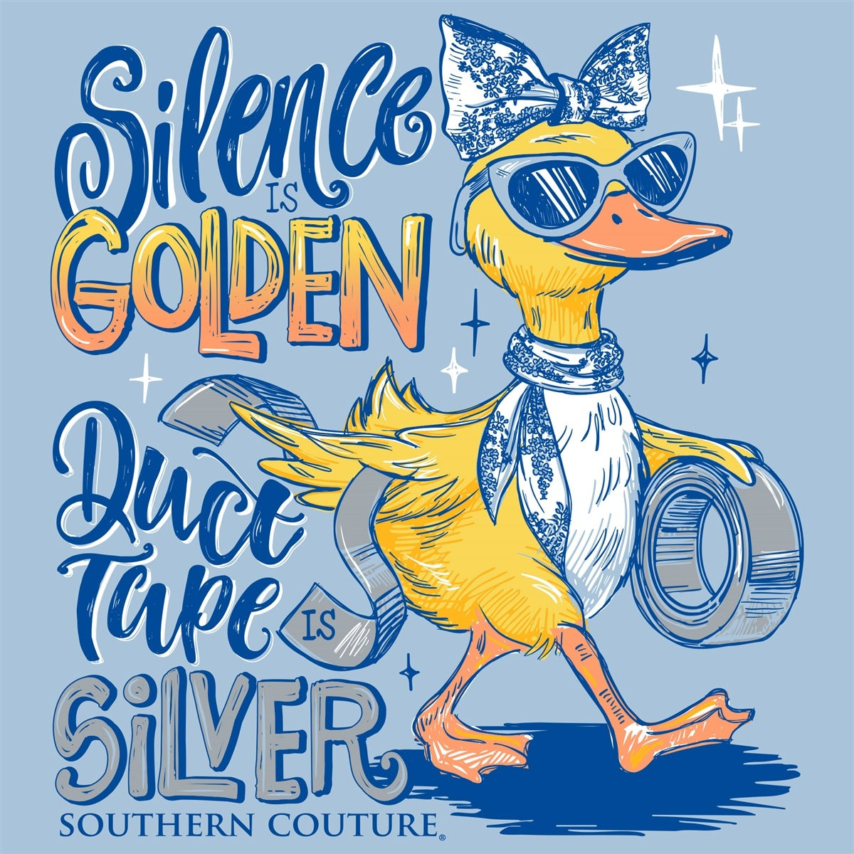 Southern Couture Classic Silence Is Golden Duck Long Sleeves T-Shirt - SimplyCuteTees