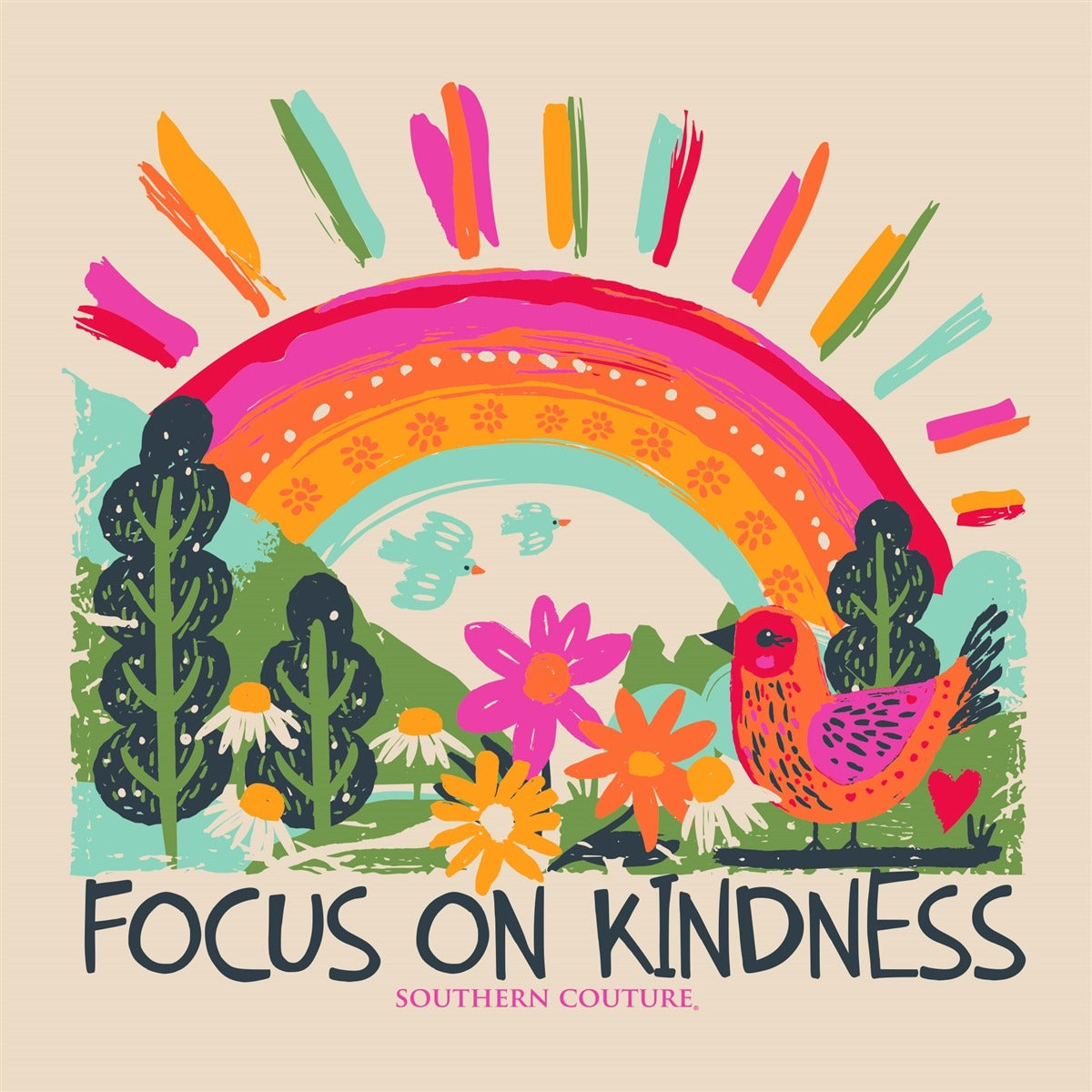 Southern Couture Focus On Kindness Comfort Colors T-Shirt - SimplyCuteTees