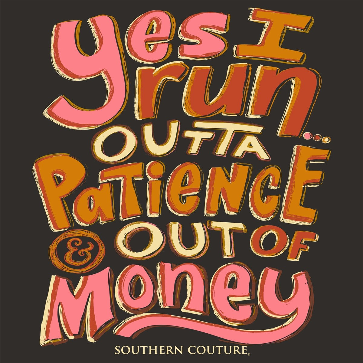 Southern Couture Classic Yes I Run T-Shirt - SimplyCuteTees