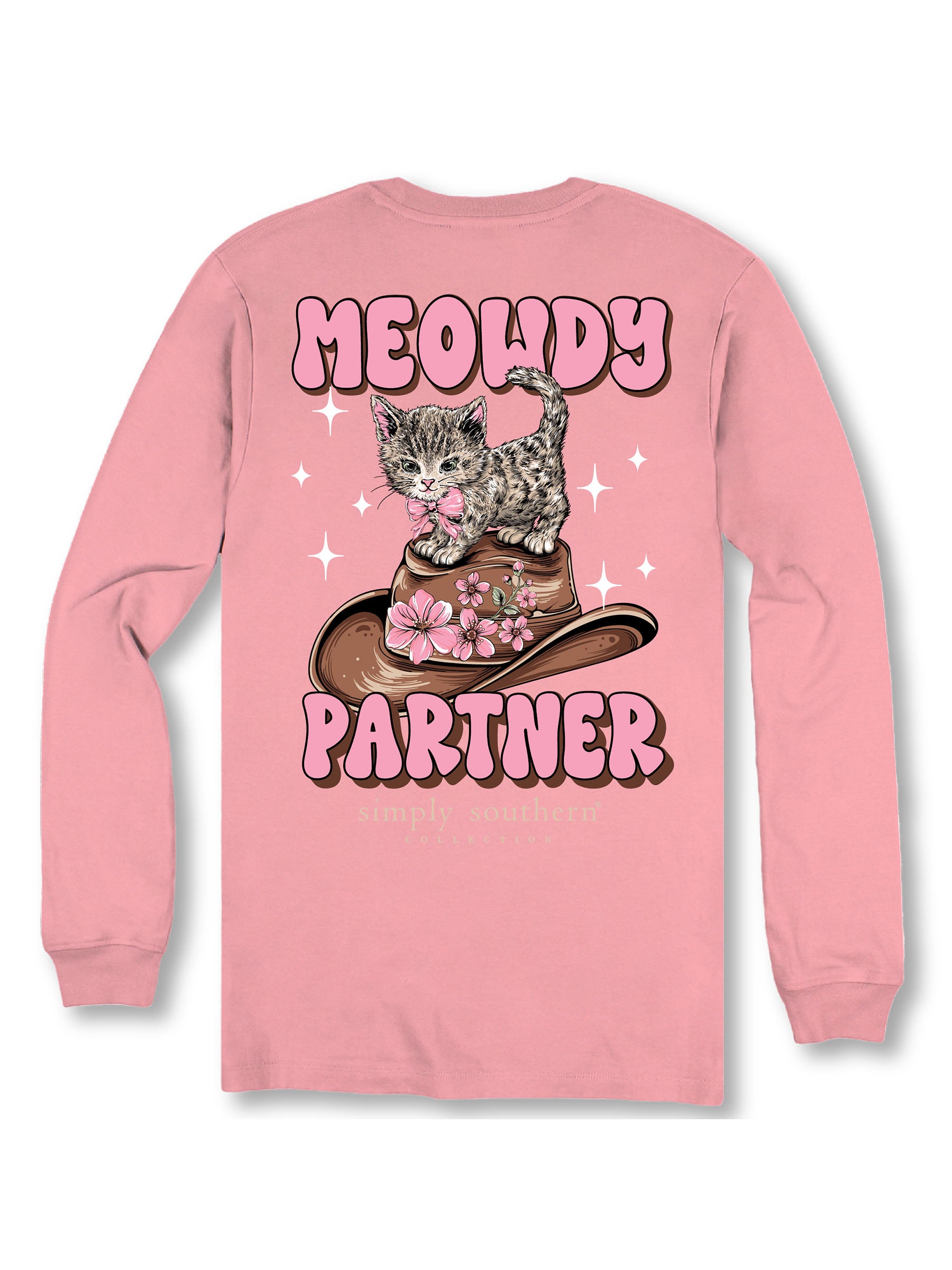 Simply Southern Meowdy Cat Long Sleeve T-Shirt - SimplyCuteTees