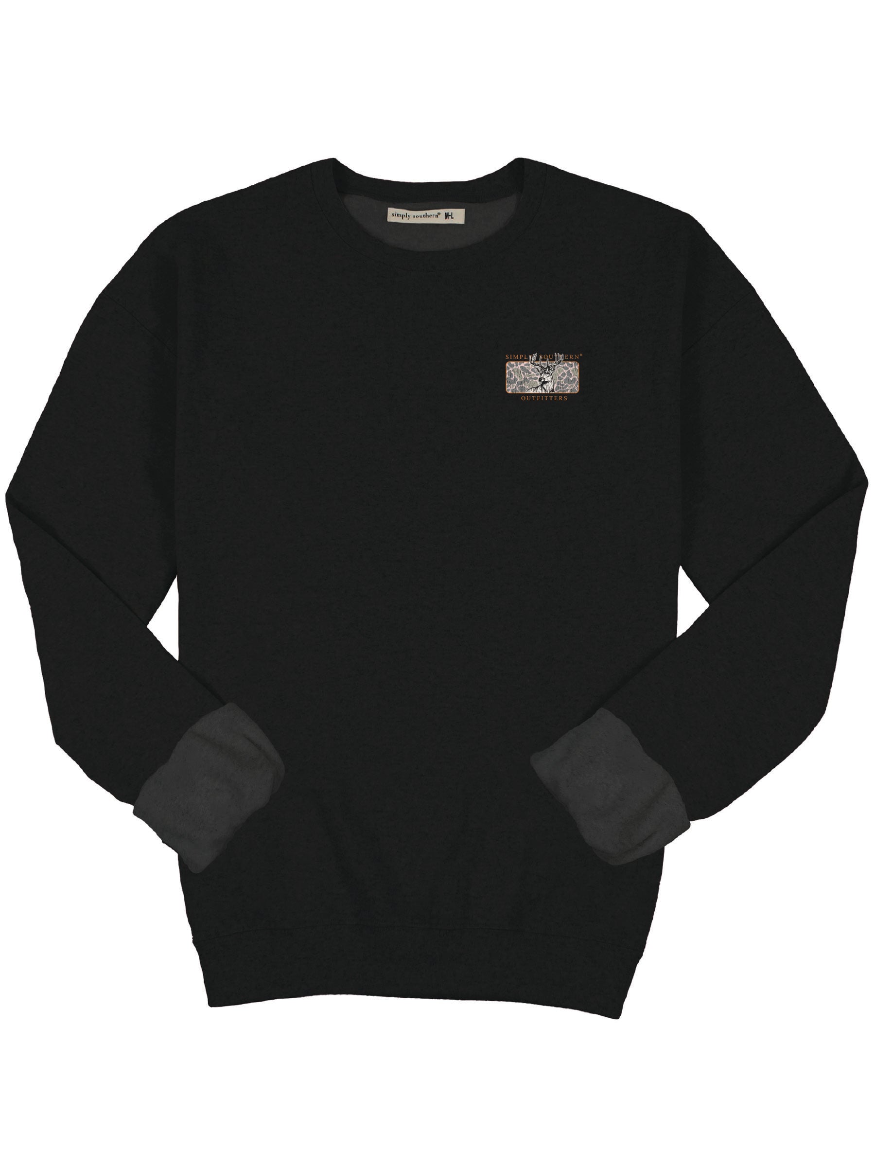 Simply Southern Raised Right Deer Long Sleeve Unisex Crew Sweatshirt - SimplyCuteTees