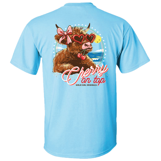 Girlie Girl Originals Cherry On Top Cow T-Shirt