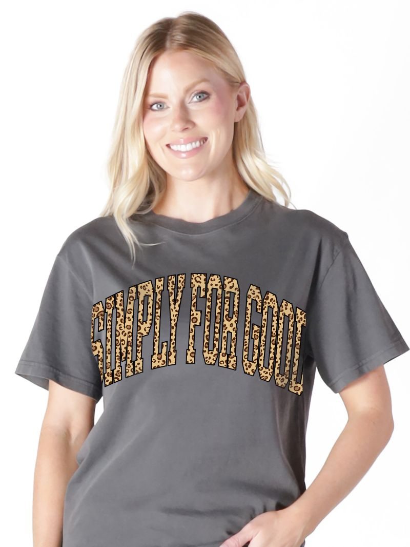 Simply Southern S4G Leopard Good Logo Mineral Washed T-Shirt
