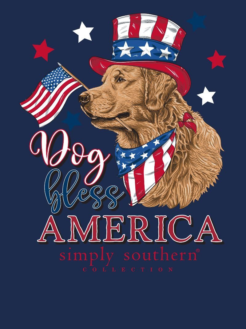 Simply Southern Dog Bless America T-Shirt - SimplyCuteTees