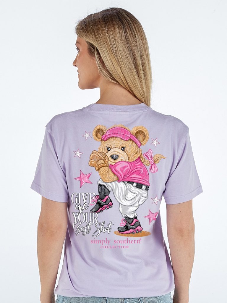 Simply Southern Bear Ball Baseball Softball T-Shirt - SimplyCuteTees