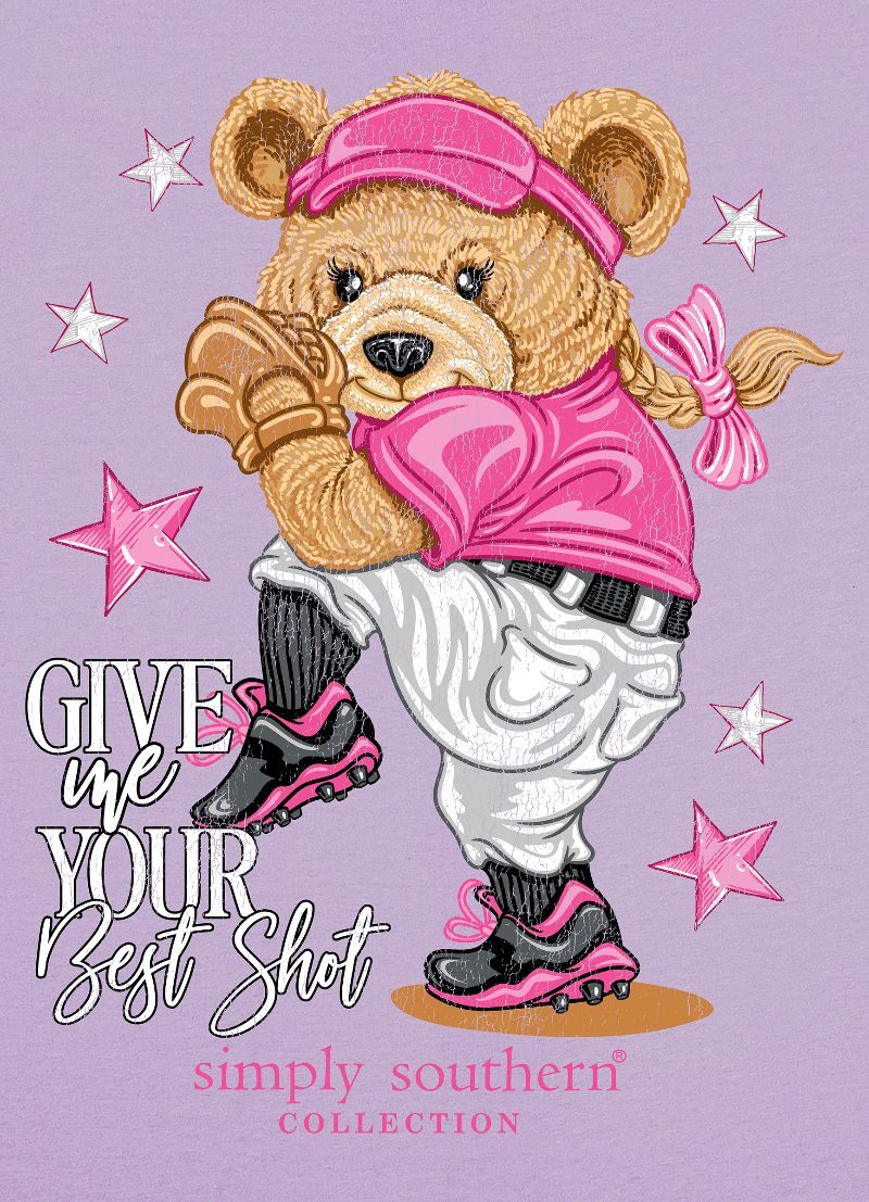Simply Southern Bear Ball Baseball Softball T-Shirt - SimplyCuteTees