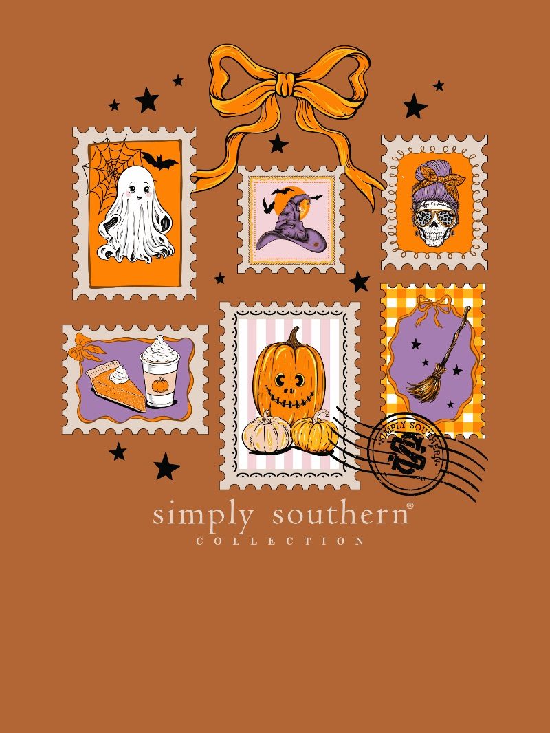 Simply Southern Spooky Stamps Fall T-Shirt - SimplyCuteTees