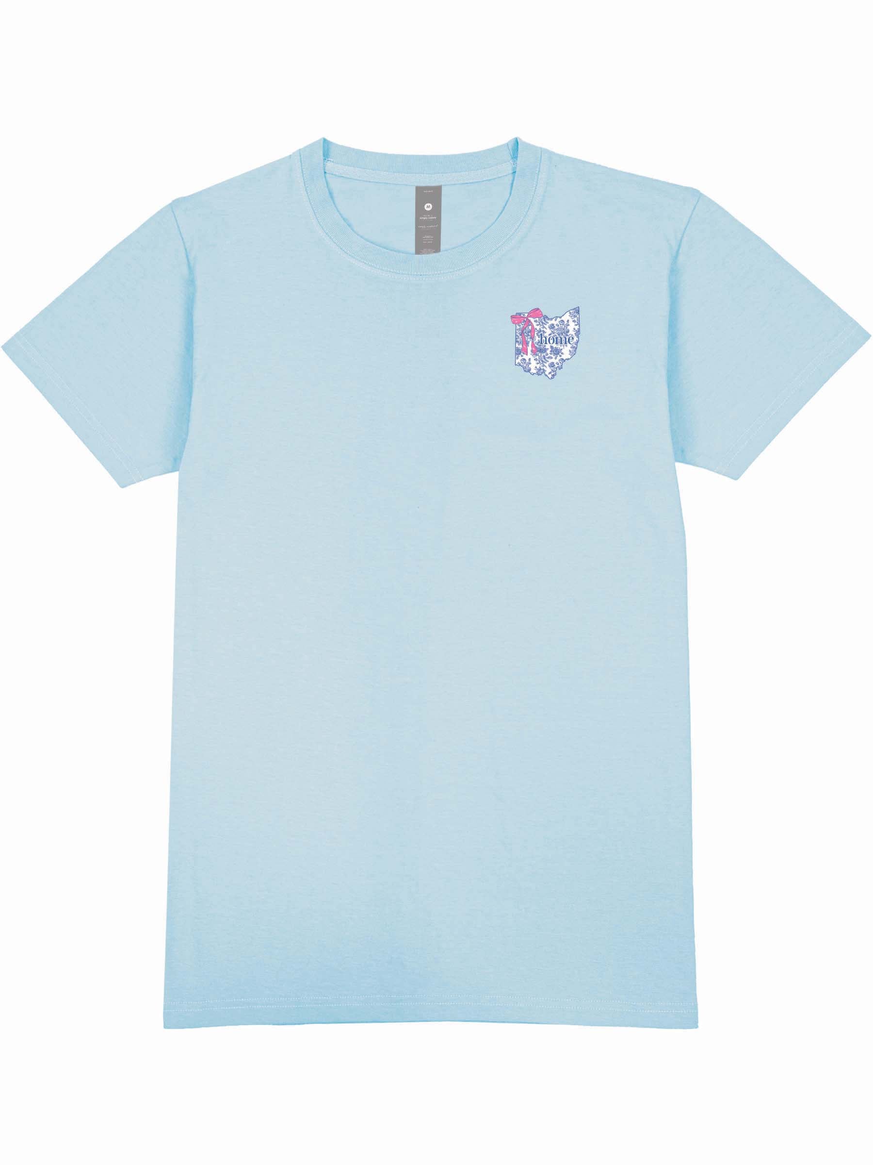 Simply Southern Home Bow Ohio T-Shirt - SimplyCuteTees
