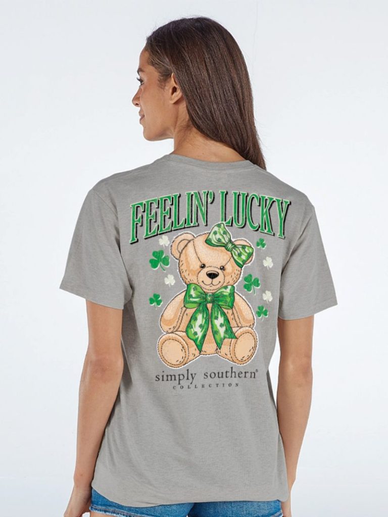 Simply Southern Lucky Teddy Irish T-Shirt - SimplyCuteTees