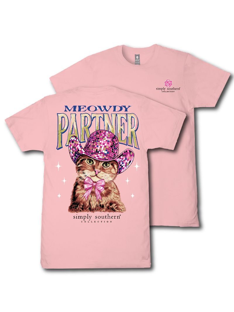 Simply Southern Meowdy Partner Tearose T-Shirt - SimplyCuteTees