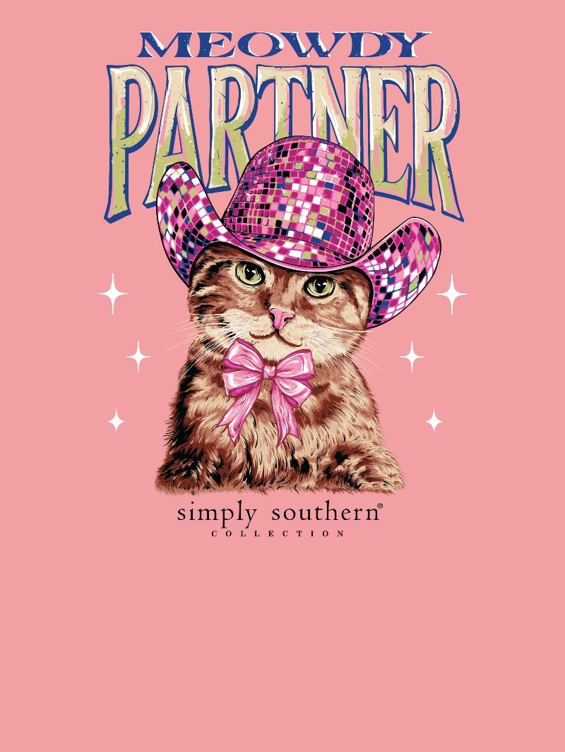 Simply Southern Meowdy Partner Tearose T-Shirt - SimplyCuteTees