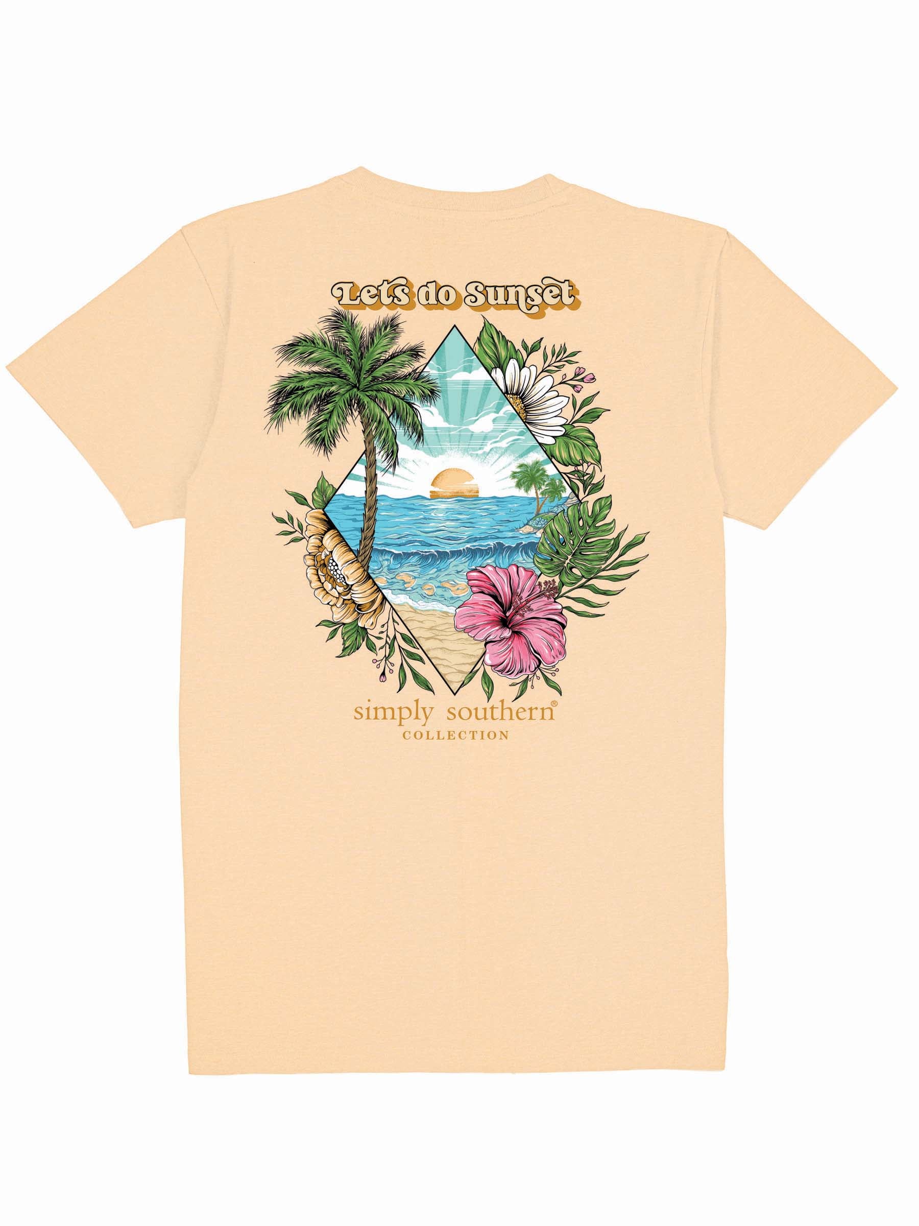 Simply Southern Sunset Beach Sun T-Shirt - SimplyCuteTees