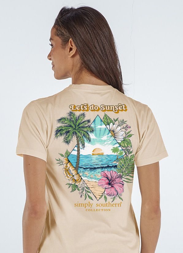 Simply Southern Sunset Beach Sun T-Shirt - SimplyCuteTees