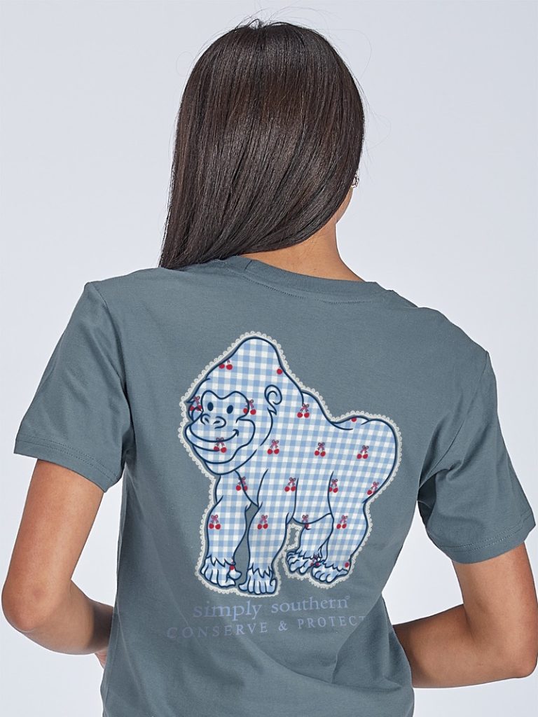 Simply Southern Gorilla Tracker Cherry T-Shirt