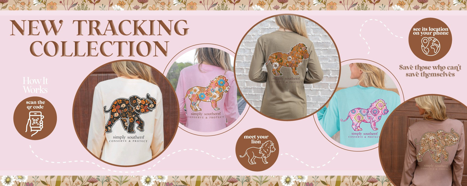 Simply Southern Lion Tracker Happy Candy Long Sleeve T-Shirt