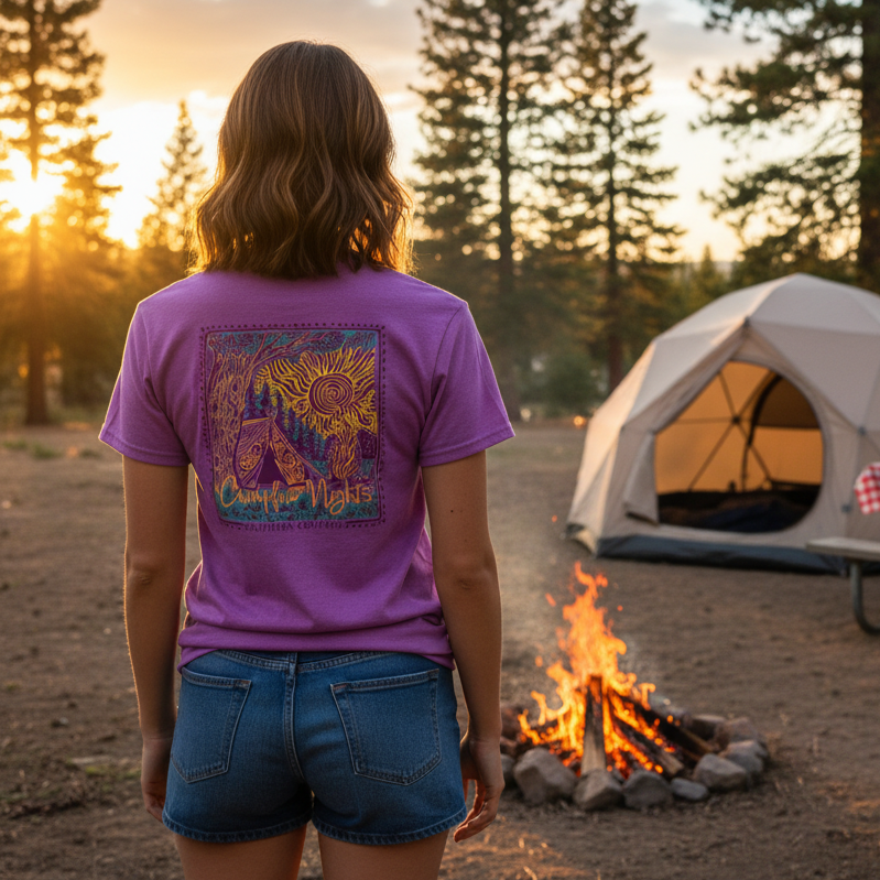 Southern Couture Classic Campfire Nights T-Shirt - SimplyCuteTees
