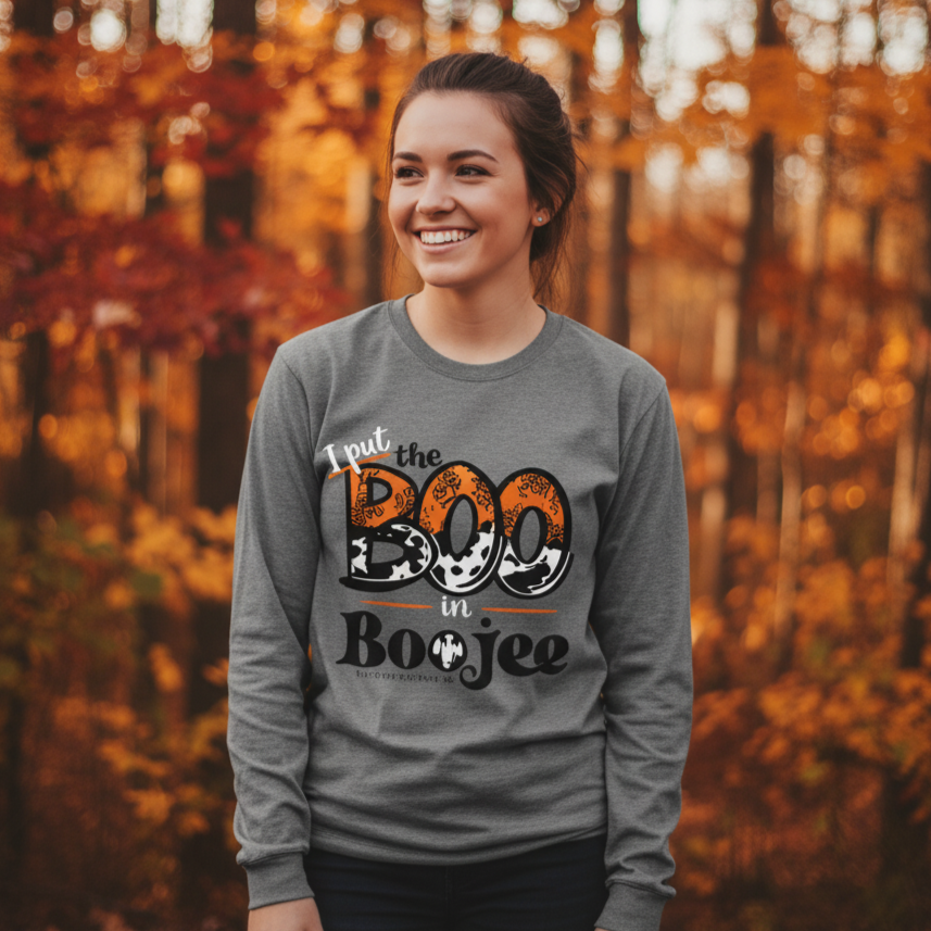 SALE Southern Couture Boo in Boujee Fall Soft Long Sleeve T-Shirt