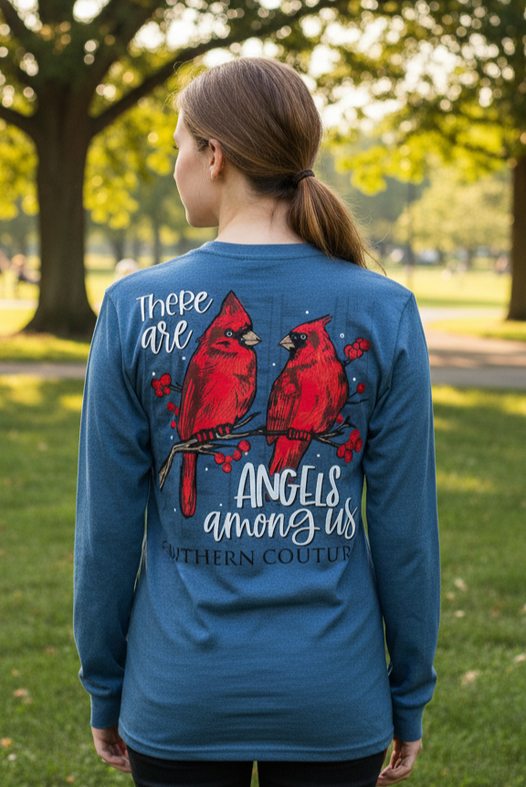 Southern Couture Classic Angels Among Us Long Sleeve T-Shirt - SimplyCuteTees
