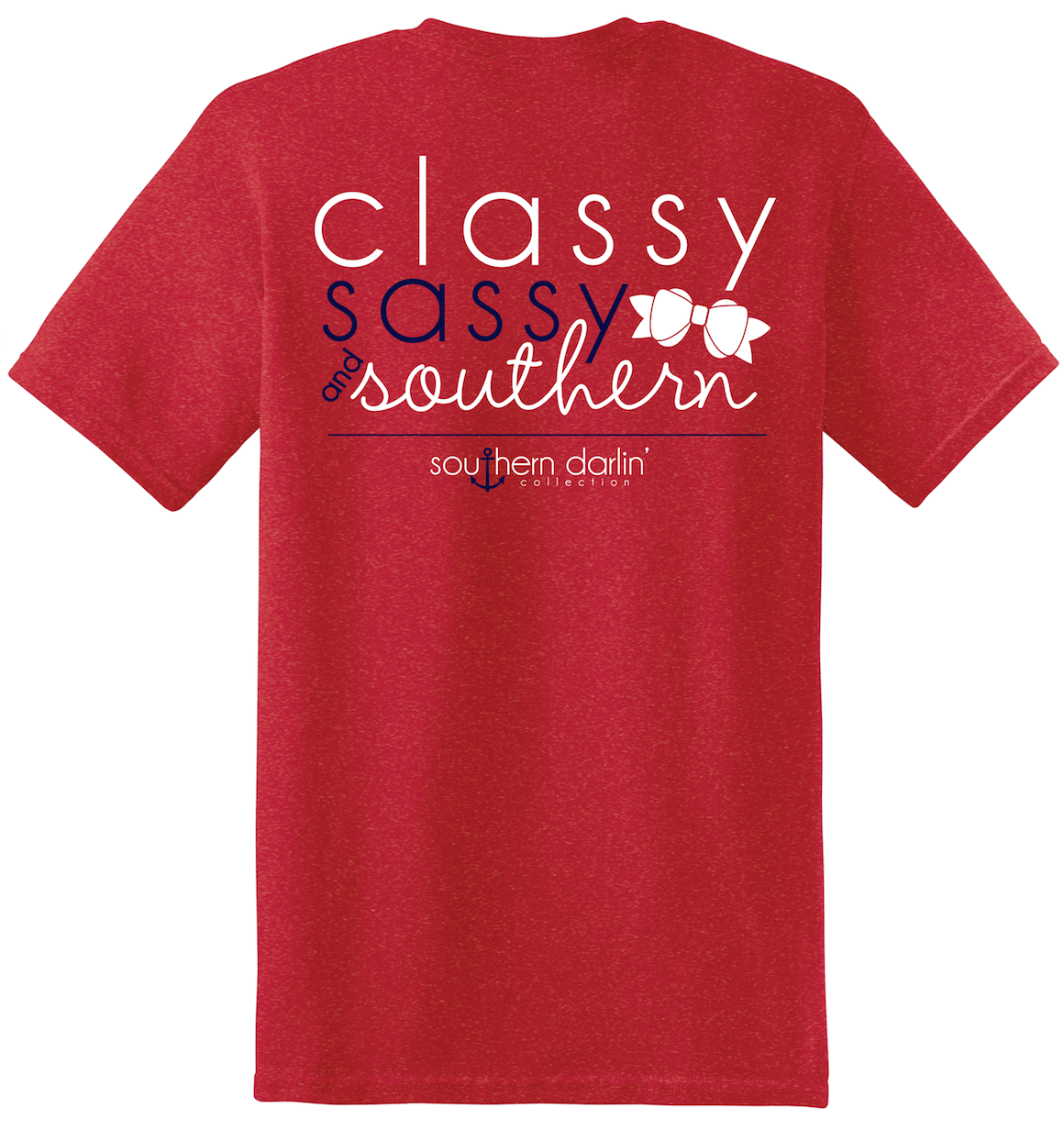 Southern Darlin  Classy Sassy &amp; Southern Bow Anchor Bright Girlie T-Shirt - SimplyCuteTees