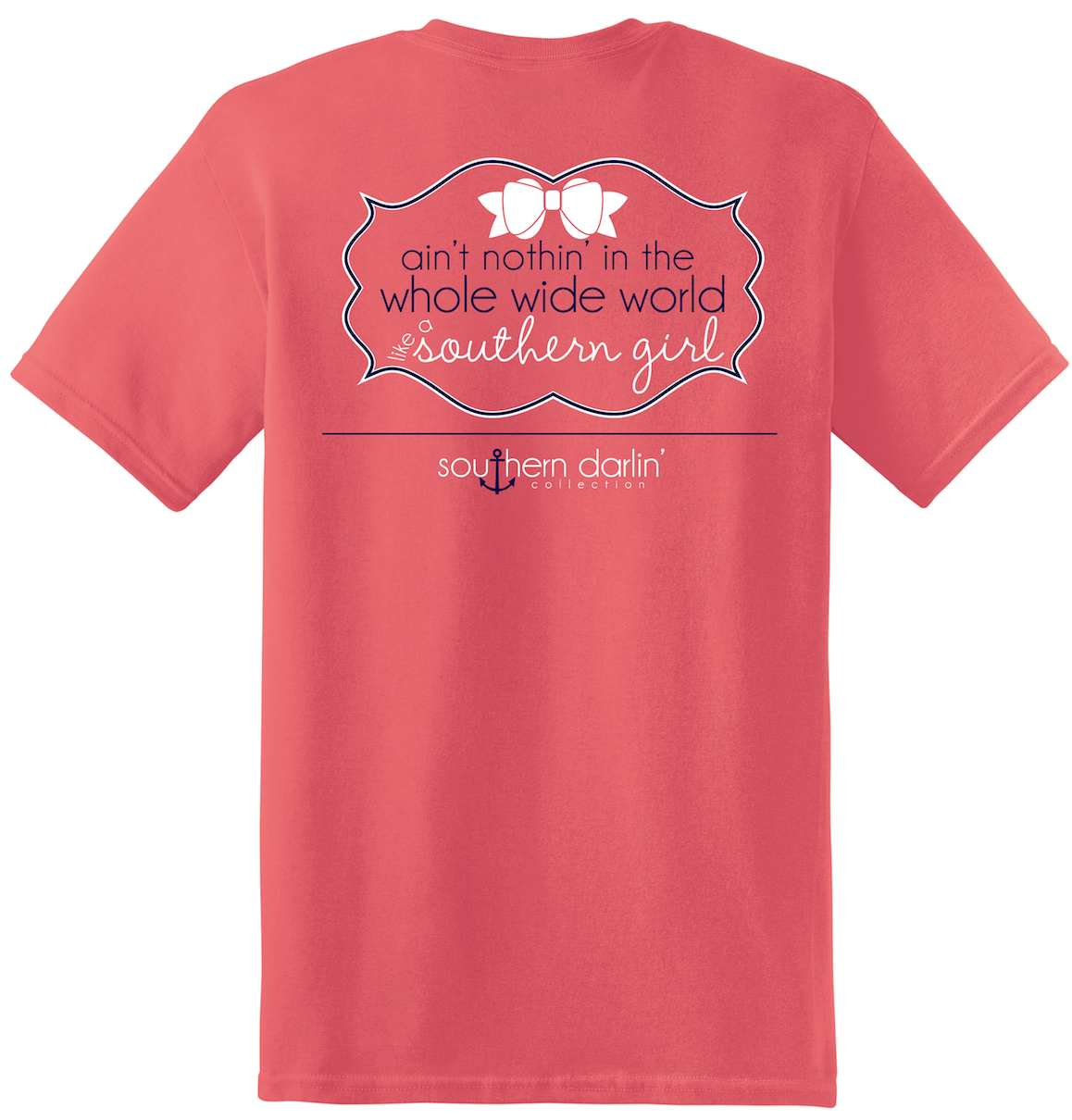 Southern Darlin Nothing in the Whole World like a Southern Girl Bow Bright Girlie T-Shirt - SimplyCuteTees