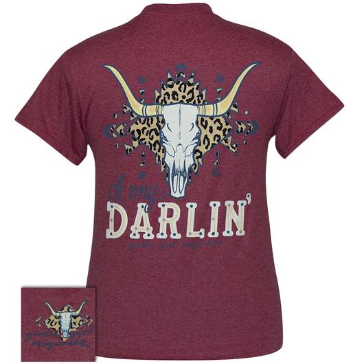 Girlie Girl Originals Preppy Darlin Skull Leopard  T-Shirt - SimplyCuteTees