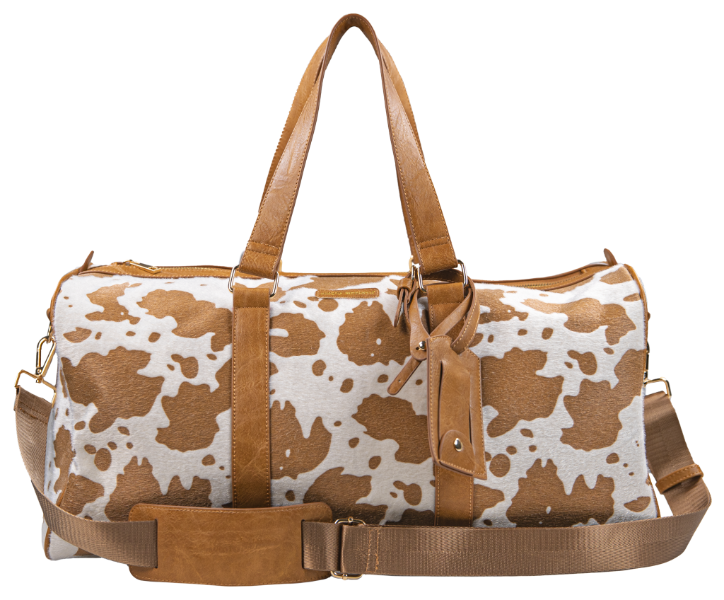 Simply Southern Preppy Pattern Leather Duffle Travel Bag