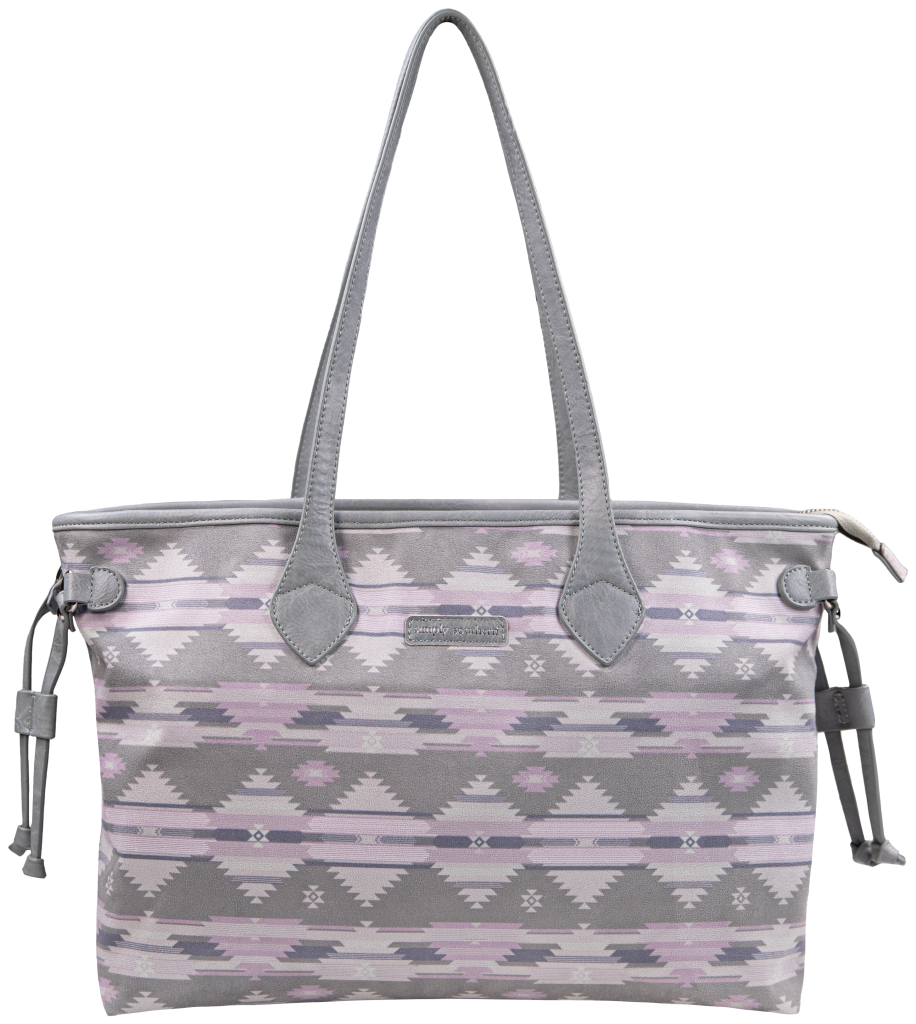 Simply Southern Preppy Pattern Leather Tote Bag