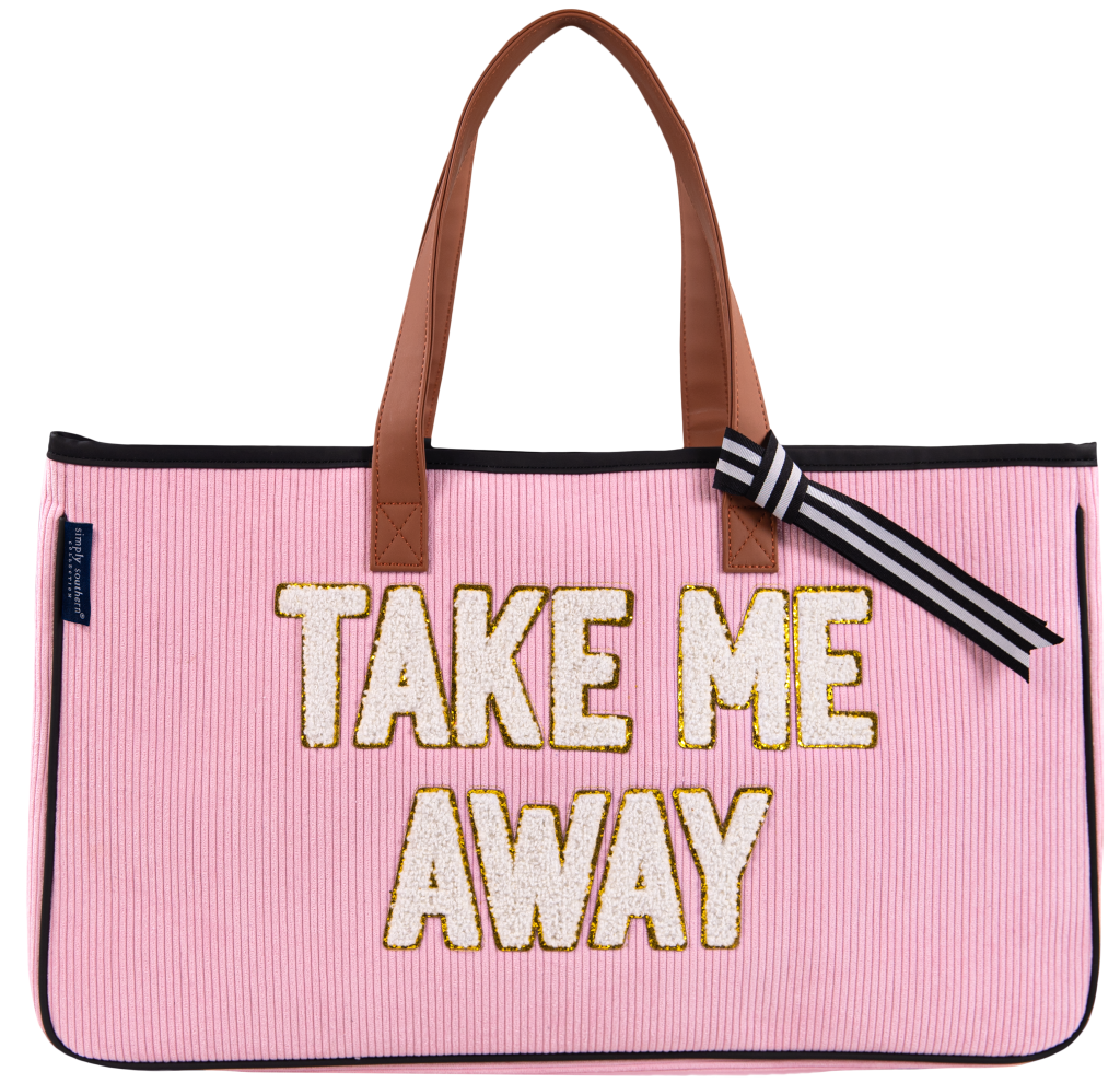 Simply Southern Preppy Sparkle Letters Tote Bag