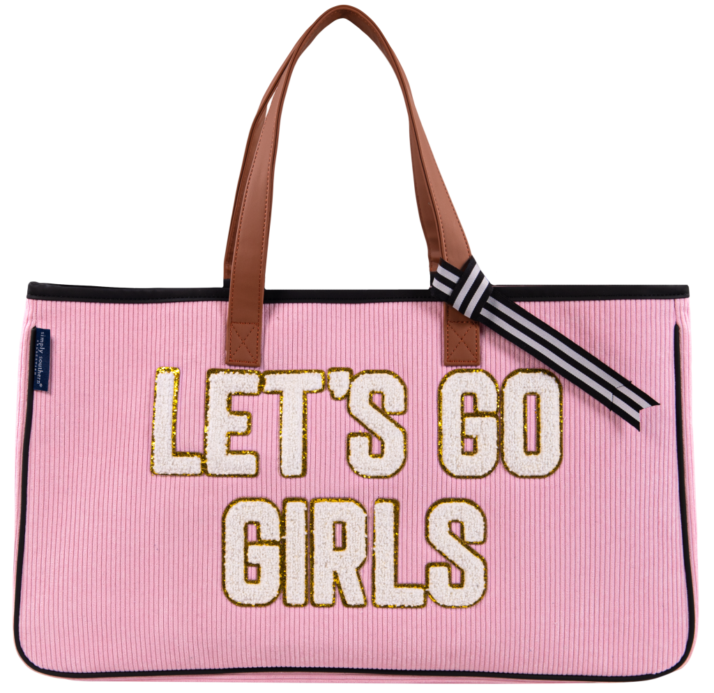 Simply Southern Preppy Sparkle Letters Tote Bag