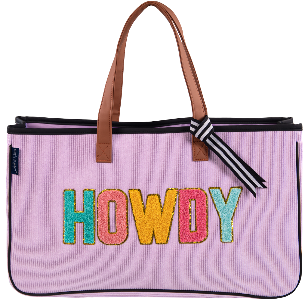 Simply Southern Preppy Sparkle Letters Tote Bag