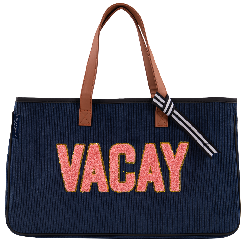 Simply Southern Preppy Sparkle Letters Tote Bag