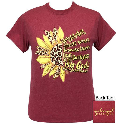 Girlie Girl Originals Preppy Waymaker Leopard Sunflower T-Shirt