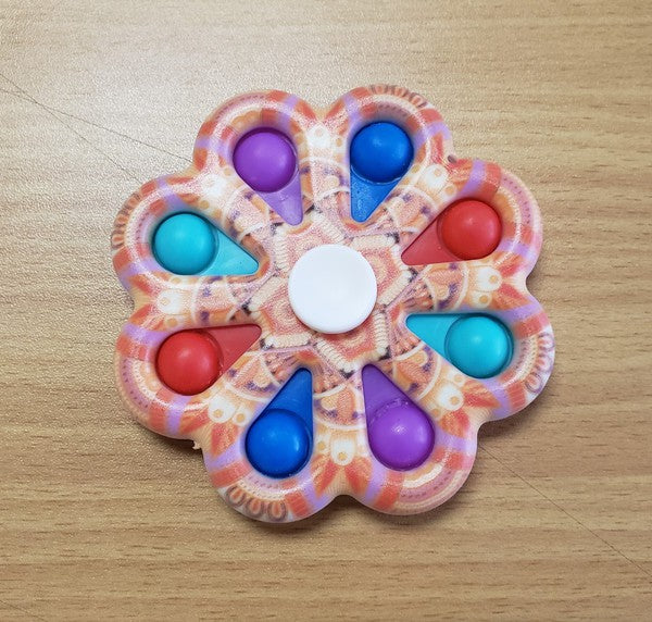 Aztec Patterned Fidget Spinner Push Pop It Bubble Fidget Toy - SimplyCuteTees