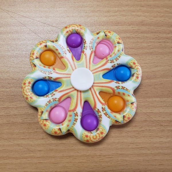 Aztec Patterned Fidget Spinner Push Pop It Bubble Fidget Toy - SimplyCuteTees