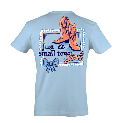 SALE Itsa girl Thing Small Town Girl Boots Country Bow Southern Bright Girlie T-Shirt