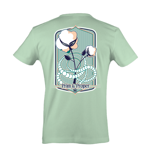 SALE Itsa girl Thing Cotton &amp; Pearls Prim &amp; Proper Southern Mint Bright Girlie T-Shirt