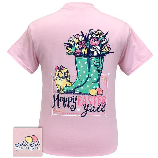 Girlie Girl Originals Preppy Hoppy Easter Y’all T-Shirt - SimplyCuteTees