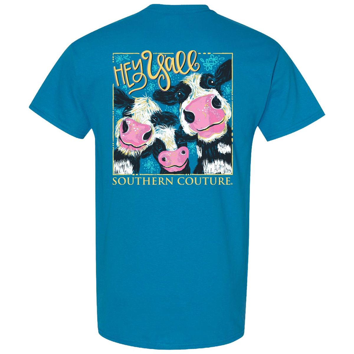 Southern Couture Classic Hey Y'All Cows T-Shirt - SimplyCuteTees