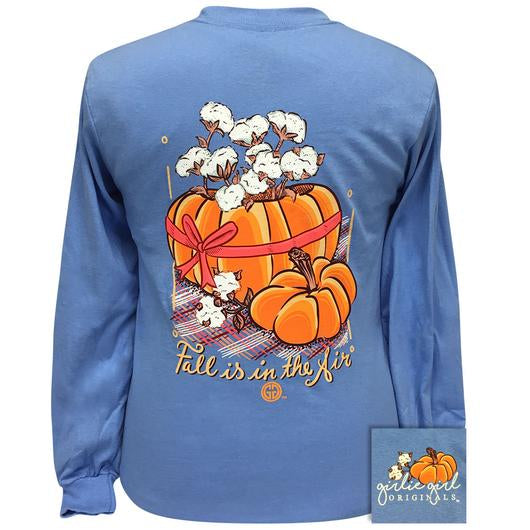 Girlie Girl Originals Fall In The Air Cotton Pumpkin Long Sleeves T Shirt