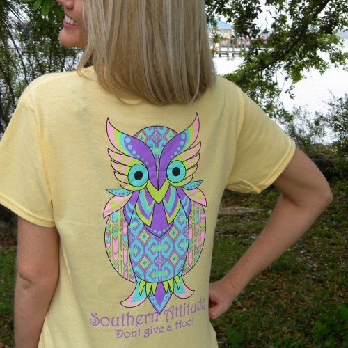 Country Life Southern Attitude Owl Don't Give A Hoot T-Shirt - SimplyCuteTees