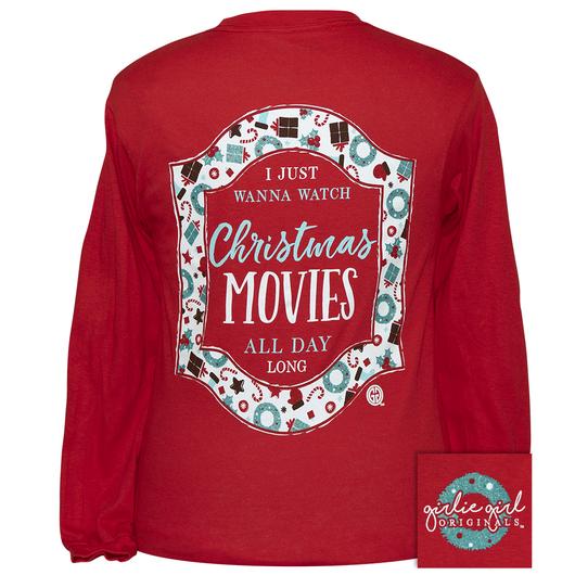 Girlie Girl Originals Preppy Christmas Movies Long Sleeve T-Shirt - SimplyCuteTees
