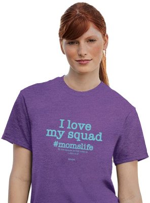 Cherished Girl Kerusso I Love My Squad #MOMSLIFE Mom Girlie Christian Bright T Shirt