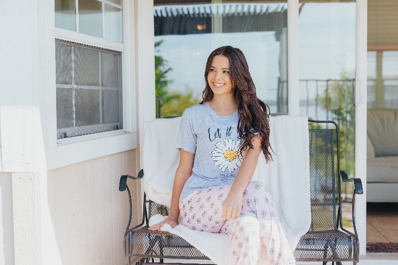 Simply Southern Let It Be PJ Pants &amp; T-Shirt Set - SimplyCuteTees