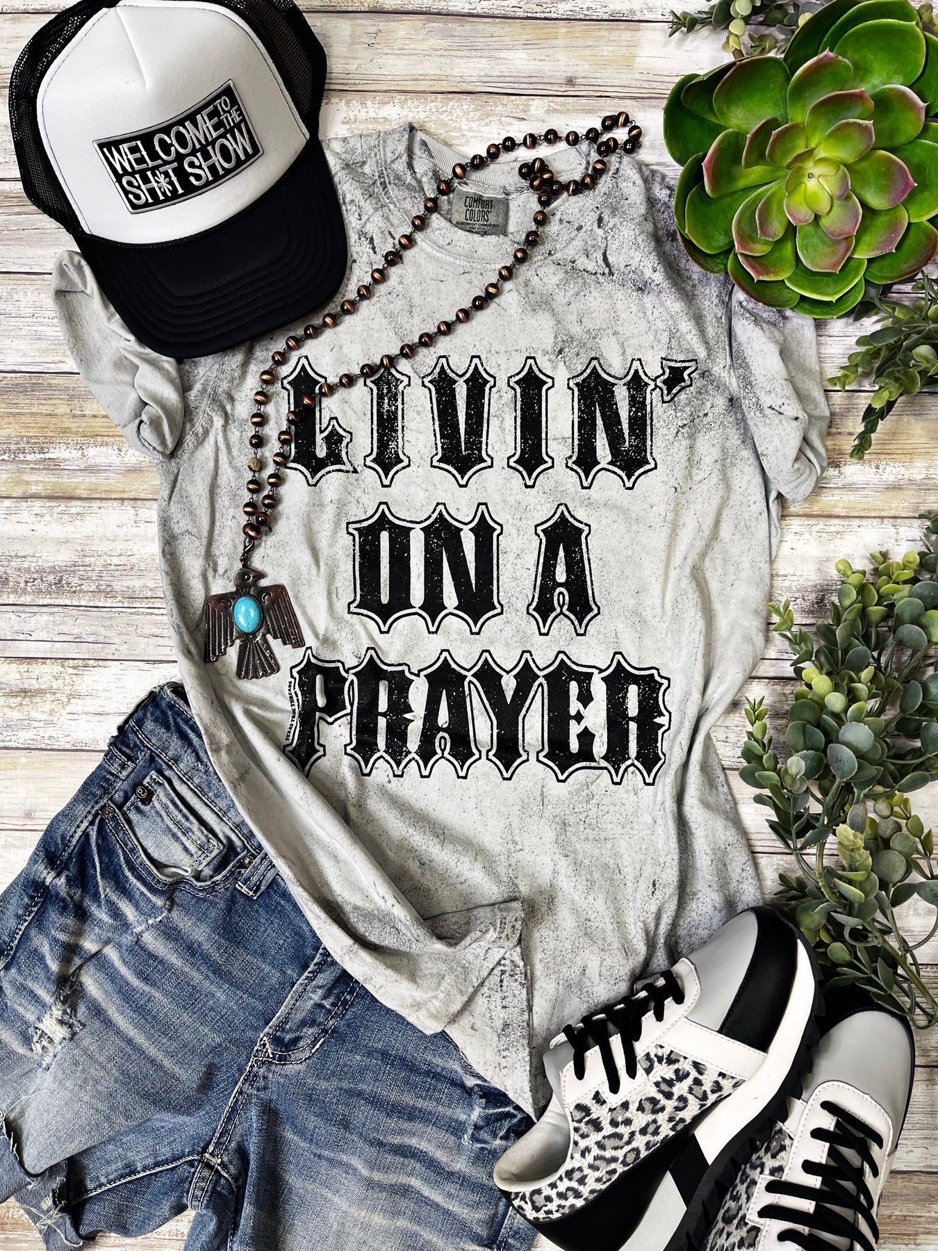 Texas True Threads Livin' On A Prayer Comfort Colors T-Shirt