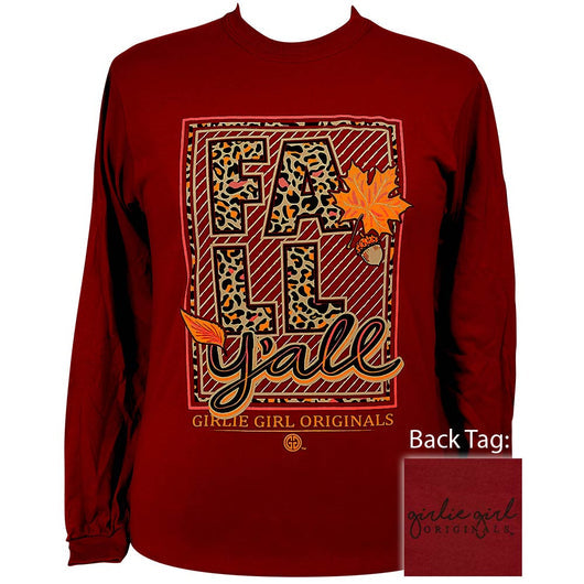 Girlie Girl Originals Fall Yall Leopard Long Sleeves T Shirt