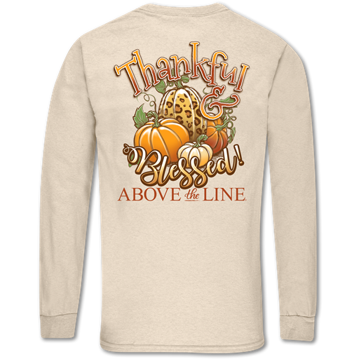 SALE Couture Above The Line Classic Thankful & Blessed Fall Long Sleeve T-Shirt
